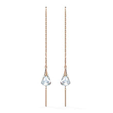 Load image into Gallery viewer, SWAROVSKI Women's Spirit Pierced Dangle Crystal Earrings, White, Rose-Gold Tone Plated
