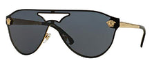 Load image into Gallery viewer, Versace VE2161 100287 42M Gold/Grey Aviator Sunglasses For Men For Women+FREE Complimentary Eyewear Care Kit
