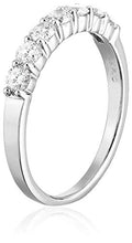 Load image into Gallery viewer, 1/2 cttw 7 Stone Diamond Wedding Band 14K White Gold Prong Set Round Size 6
