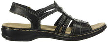 Load image into Gallery viewer, Clarks Women's Leisa Janna Sandal, Black Leather, 80 M US
