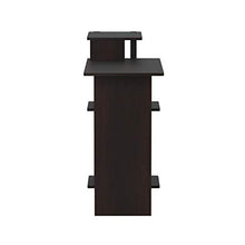Load image into Gallery viewer, FURINNO Efficient Home Laptop Notebook Computer Desk, Square Side Shelves, Espresso/Black
