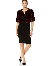 Load image into Gallery viewer, Eliza J Women's Faux Fur Shrug Jacket, Wine, Large
