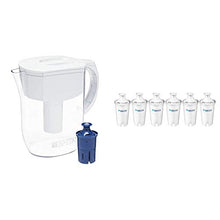Load image into Gallery viewer, Brita Water Pitcher with 1 Longlast Filter, Large 10 Cup, White &amp; 35557 Replacement Filters for Pitchers and Dispensers, 6 Count
