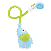 Load image into Gallery viewer, Yookidoo Baby Bath Shower Head - Elephant Water Pump and Trunk Spout Rinser - for Newborn Babies in Tub Or Sink (Blue)
