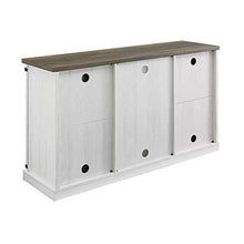 Load image into Gallery viewer, RICHSEAT Modern Farmhouse Wood TV Stand for TVs up to 60 Inch, Home Living Room Storage Table TV Stands Cabinet Doors and Shelves Entertainment Center, Stone Grey
