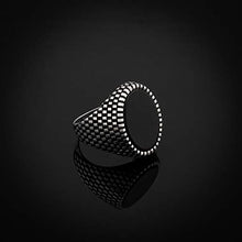 Load image into Gallery viewer, Chicotta Men’s Knight Armor Design Sterling Silver Ring with Black Onyx Gemstone
