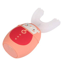 Load image into Gallery viewer, Electric Toothbrush Silicone U-shaped Head Toothbrush Children Automatic Sonic Electronic Toothbrush Oral Care Tools Three Gears Whole Body Washing Design for Children(ORANGE)
