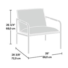 Load image into Gallery viewer, Sauder Boulevard Cafe Metal Lounge Chair, Charcoal Gray finish
