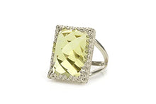 Load image into Gallery viewer, Unique Yellow Quartz Ring by Anemone Jewelry - Lemon Quartz in 925 Sterling Silver - Gorgeous Statement Rings for Women - Jewelry for Weddings, Parties, Engagements - Handmade
