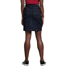 Load image into Gallery viewer, Dickies Women's Perfect Shape Denim Skirt, Rinsed Indigo Blue, 12
