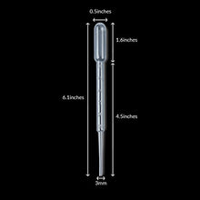 Load image into Gallery viewer, 200 Bulk Pack Plastic Transfer Pipettes By D&amp;H Medical: Squeeze Droppers For Essential Oils, Makeup, Liquor &amp; Experiments – 3ml Suction Injector Tools For Lab, Hospital, School Classroom &amp; Home Use
