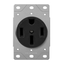Load image into Gallery viewer, ENERLITES 50 Amp Range Receptacle Outlet for RV and Electric Vehicles, NEMA 14-50R, 3-Pole, 4 Wire (8, 6, 4 AWG Copper Only), 125/250V, 66500-BK, Black
