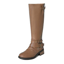 Load image into Gallery viewer, DREAM PAIRS Women's Atlanta Grey Fur Lined Knee High Riding Boots Wide Calf Size 12 M US
