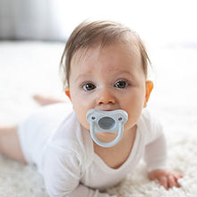 Load image into Gallery viewer, Dr. Brown’s HappyPaci 100% Silicone Pacifier 0-6m, BPA Free, White, Blue, Light Blue 3-Pack
