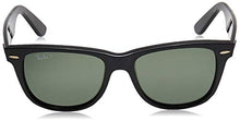 Load image into Gallery viewer, Ray-Ban Unisex-Adult RB2140 Original Wayfarer Sunglasses, Black/Polarized Green, 54 mm

