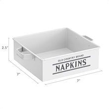 Load image into Gallery viewer, Barnyard Designs Old Country Brand Kitchenware Bundle Set, Metal Canisters, Napkin Holder, Bread Box Storage Container, Farmhouse Kitchen Counter, White
