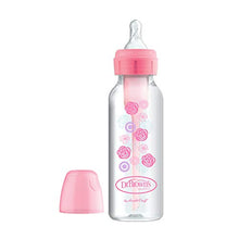 Load image into Gallery viewer, Dr. Brown's Options+ Baby Bottles, 8 oz/250ml, Narrow Bottle, Pink Floral Designs, 4 Pack
