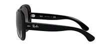 Load image into Gallery viewer, Ray-Ban Women's RB4098 Jackie Ohh II Butterfly Sunglasses, Black/Light Grey Gradient Dark Grey, 60 mm
