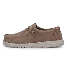 Load image into Gallery viewer, Hey Dude Men's Wally Recycled Leather Nut Size 11 | Men’s Shoes | Men's Lace Up Loafers | Comfortable &amp; Light-Weight
