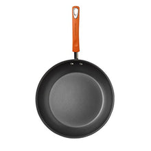 Load image into Gallery viewer, Rachael Ray Brights Hard Anodized Nonstick Frying Pan Set / Fry Pan Set / Hard Anodized Skillet Set - 9.25 Inch and 11.5 Inch, Gray with Orange Handles

