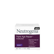 Load image into Gallery viewer, Neutrogena Triple Age Repair Anti-Aging Night Cream with Vitamin C; Fights Wrinkles &amp; Even Tone, Dark Spot Remover &amp; Firming Anti-Wrinkle Face &amp; Neck Cream; Glycerin &amp; Shea Butter, 1.7 oz
