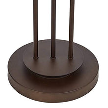 Load image into Gallery viewer, Marlowe Modern Floor Lamp Industrial Bronze Woven Iron and Burlap Double Drum Shade for Living Room Reading Bedroom - Franklin Iron Works
