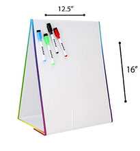 Load image into Gallery viewer, Tabletop Magnetic Easel &amp; Whiteboard (2 Sides) Includes: 4 Dry Erase Markers. Drawing Art White Board Educational Kids Toy
