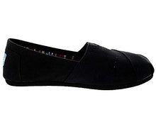 Load image into Gallery viewer, TOMS Women's Classic Alpargata Slip-On Shoe Black On Black Canvas 8.5 M
