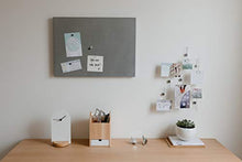 Load image into Gallery viewer, Umbra Bulletboard – Cork Board, Bulletin Board and Magnetic Board for walls – Modern Look with Dual Surface Design – Includes 12 Pushpins and 12 Magnets, 21x15 Inches
