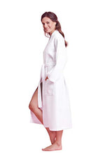Load image into Gallery viewer, Luxurious Soft Absorbent Lightweight Long Kimono Waffle Spa Bathrobe for Women (Medium, White)
