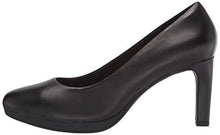 Load image into Gallery viewer, Clarks womens Ambyr Joy Pump, Black Leather, 8.5 Wide US
