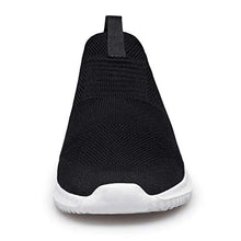Load image into Gallery viewer, YHOON Women's Walking Shoes Slip on Sneakers - Lightweight Tennis Shoes Sock Sneakers Black White 6
