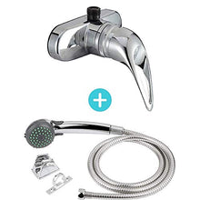 Load image into Gallery viewer, Dura Faucet RV Shower Faucet Valve Diverter (DF-SA150-CP) and Hand Held Shower Head and Hose Kit (DF-SA400K-CP) Bundle (Chrome)
