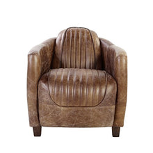 Load image into Gallery viewer, ACME FURNITURE Brancaster Chair, Retro Brown Top Grain Leather/Aluminum
