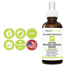 Load image into Gallery viewer, Peptide Complex Serum with Matrixyl 3000 (2 oz, Double-Sized) Minimizes Look of Fine Lines &amp; Deep Wrinkles, Crow's Feet, Crepey Skin. Lightweight Anti Aging Moisturizer for Face &amp; Neck
