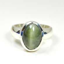 Load image into Gallery viewer, 55Carat Natural 4 Carat Cat's Eye Gemstone Silver Ring for Men Women US Size 4,5,6,7,8,9,10,11,12,13
