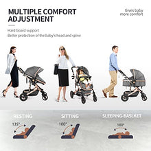 Load image into Gallery viewer, Reversible Convertible Baby Strollers for Infant - High Landscape Bassinet Pushchair 2-in-1 Newborn Pushchair (Gray)
