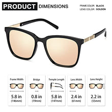 Load image into Gallery viewer, SIPHEW Womens Mirrored Sunglasses Polarized-Fashion Oversized Eyewear with UV400 Protection for Outdoor
