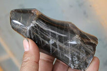 Load image into Gallery viewer, Crystal, 415G Natural Black Moonstone Crystal Healing Chakra Aura Torch Shape K12
