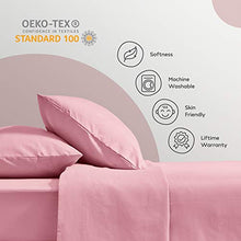 Load image into Gallery viewer, SLEEP ZONE Kids Printed Sheet Set Ultra Soft Lightweight Brushed Microfiber Twin Bed Sheets for Girls Boys 4 Pc with Deep Pocket, Ballet Pink, Full
