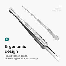 Load image into Gallery viewer, MR.GREEN Ingrown Hair Tweezers Needle Nose Pointed Tips Tweezers For Eyebrows Splinters Blackhead Removal Acne Clip Extractor (Long)
