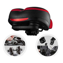 Load image into Gallery viewer, Roguoo Bike Seat, Most Comfortable Bicycle Seat Dual Shock Absorbing Memory Foam Waterproof Bicycle Saddle Bike Seat Replacement with Refective Tape for Mountain Bikes, Road Bikes
