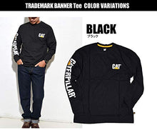 Load image into Gallery viewer, Caterpillar Men's Big and Tall Trademark Banner Long Sleeve T-Shirt (Regular and Big &amp; Tall Sizes), Black, 3X Large
