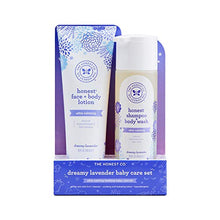 Load image into Gallery viewer, The Honest Company 2-Piece Dreamy Lavender Shampoo + Body Wash (10 Fl Oz) &amp; Face + Body Lotion (8.5 Fl Oz) Bundle Tear Free Naturally Derived Ingredients Sulfate &amp; Paraben Free Baby Bath , 2 Piece Set

