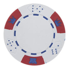Load image into Gallery viewer, Brybelly Crown &amp; Dice Poker Chip Heavyweight 14-Gram Clay Composite – Pack of 50 (White)
