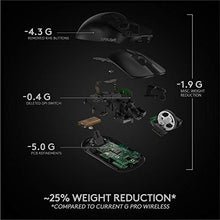 Load image into Gallery viewer, Logitech G PRO X SUPERLIGHT Wireless Gaming Mouse, Ultra-Lightweight, HERO 25K Sensor, 25,600 DPI, 5 Programmable Buttons, Long Battery Life, Compatible with PC / Mac - Black
