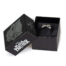 Load image into Gallery viewer, Black Panther Collectors Ring | Licensed Marvel Comics Jewelry | Wakanda Superhero T Challa Accessories | Adjustable Rings | Quality Movie Memorabilia Perfect for Cosplay, Costumes, Halloween
