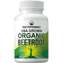 Load image into Gallery viewer, Organic Beet Root Capsules - USA Grown Vegan Super Food Beets Juice Powder Pills 1200 mg. Nitric Oxide Energy Boosting Polyphenol Beetroot Tablets. Detox, Blood Pressure Supplement
