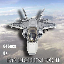 Load image into Gallery viewer, MEOA Military Stem Building Toys for 3 4 5 6 7 8 9 10 11 12+ Year Old Boys 646pcs F35 Lightning II Fighter Building Blocks Sets Jet Airplane Model Kits
