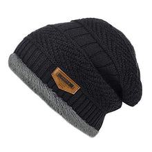 Load image into Gallery viewer, VBIGER 2-Pieces Winter Beanie Scarf Set Warm Hat Thick Knit Skull Cap for Men Women, One Size Black
